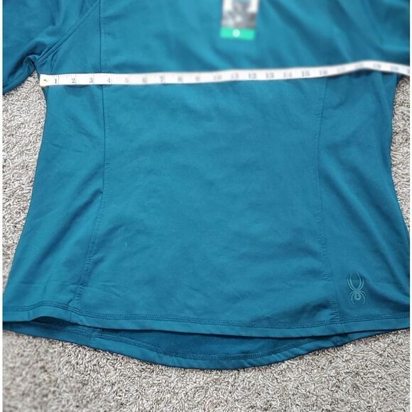 NWT Spyder Teal Green Base Layer Long Sleeve T-Shirt - Picture 3 of 7